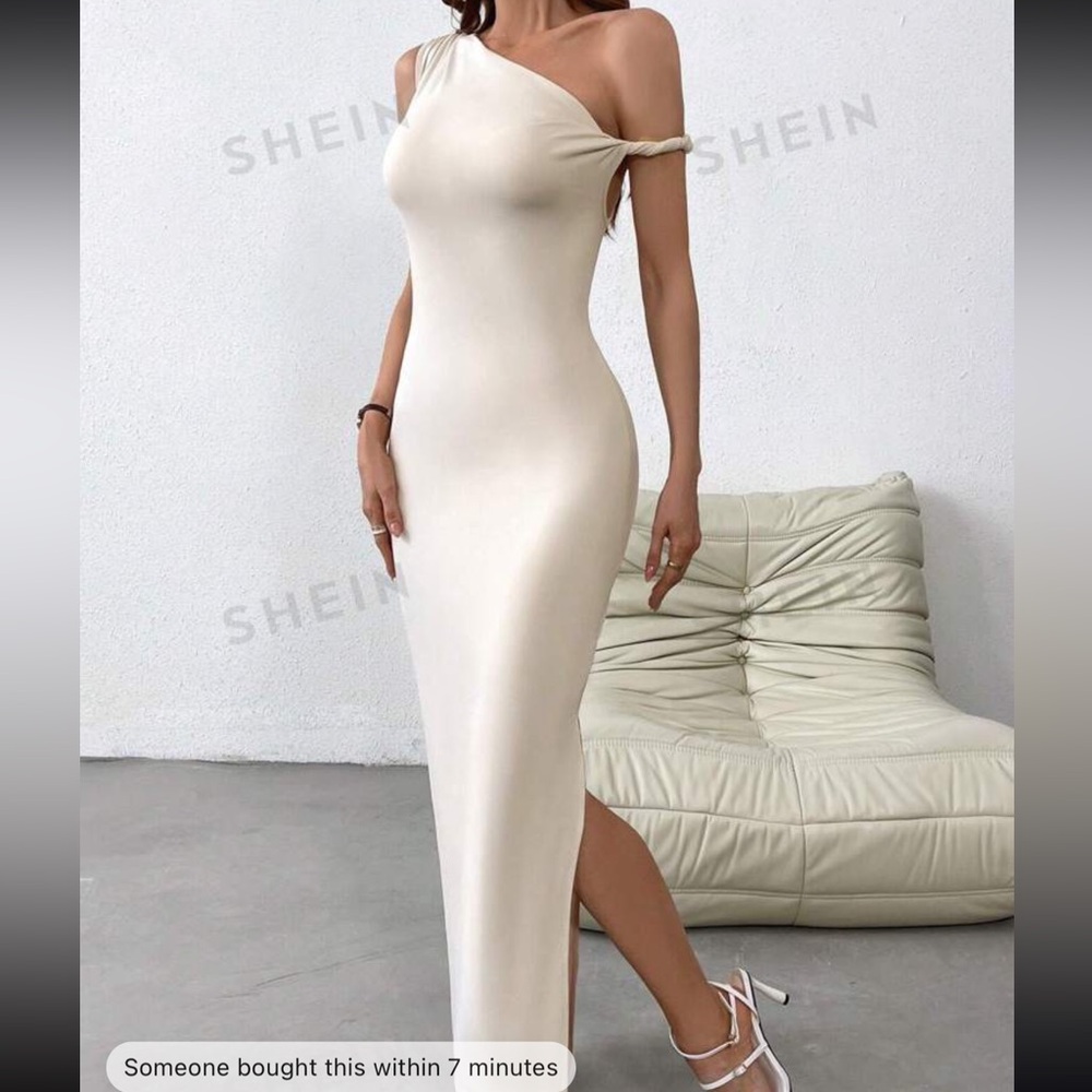 Women watercolors floral print slim fit knit ruched dress